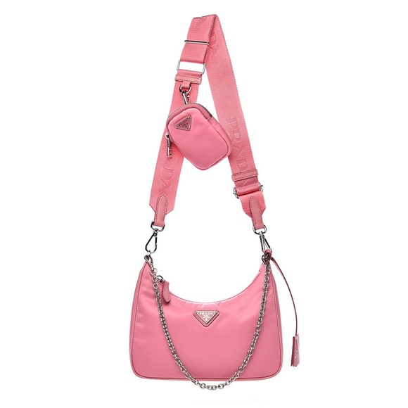 Authentic Prada Re-Edition 2005 Re-Nylon Shoulder/Crossbody Bag in Begonia Pink - Picture 1 of 12